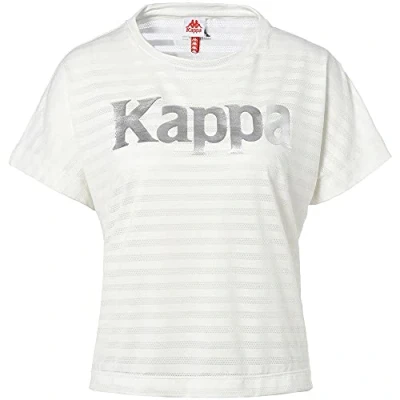 Abbildung von Kappa Damen Yamila T Shirt, Marineblau/Weiß/Orange rot, XS