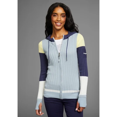 Abbildung von KangaROOS Kapuzenstrickjacke mit Colorblock NEUE KOLLEKTION