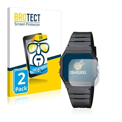 Abbildung von BROTECT (2 Stück Schutzfolie für Casio Collection Unisex F 91W Displayschutz Folie Ultra Klar