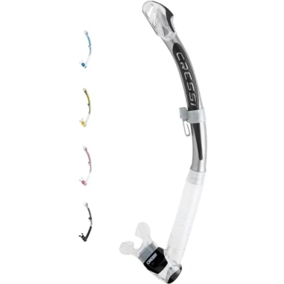 Abbildung von Cressi Unisex Adult Corfu Snorkel Schnorchel, Transparent/Silber/Schwarz, ONE Size