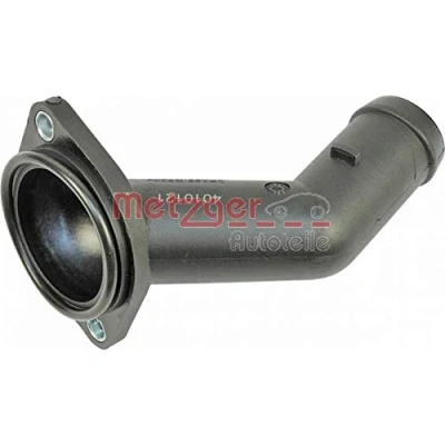 Abbildung von METZGER 4010121 Flansch Motorblock, vorne, links, Thermostat mit Dichtung VOLKSWAGEN: Transporter 5 Kastenwagen, Touran I, Bus