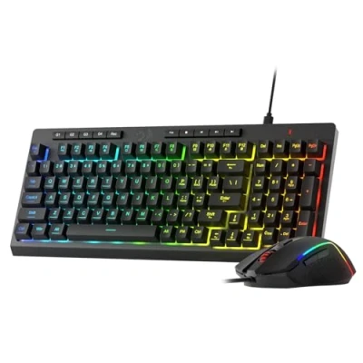 Abbildung von Redragon BS141 Gaming Tastatur und Maus Kombination, 98 Tasten K515 kabelgebundene RGB Membrantastatur M616 im Paket
