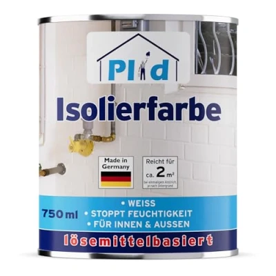 Abbildung von Premium Isolierfarbe LH Niktoinfarbe Deckanstrich Nikotinsperre Weiß