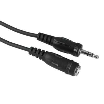 Abbildung von Hama 3,5mm Klinkenverlängerung Stecker Klinke Buchse (Mini Klinkenkabel 3,5mm, 2,5m, 2 Kerne, Korb) schwarz