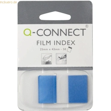 Abbildung von Connect Haftstreifen Index 25x43mm 50 Blatt im Spender blau