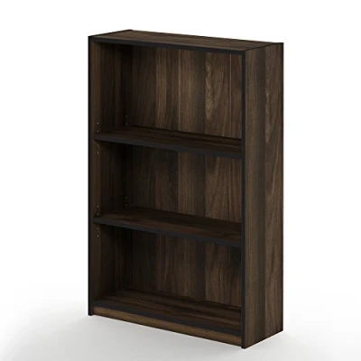 Abbildung von Furinno JAYA Einfaches Bücherregal, Columbia Walnut, 24.13 x 62.23 102.36 cm