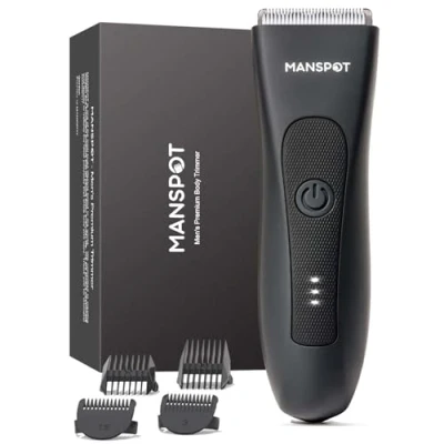 Abbildung von Intimrasierer Mann, Manscaped rasierer Herren Intimbereich, Intim männer, Body Groomer Men, körperhaartrimmer, Wasserdichter Nass/Trocken Shaver, 20 fache Nutzung nach dem Aufladen
