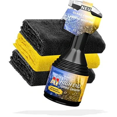 Abbildung von detailmate Dr. Wack Glanz Finish Set: Dr.Wack A1 High End Speed Detailer 500 ml + 3X Mikrofasertuch Edgeless Superflausch 550GSM Auto Lack mit Lotuseffekt