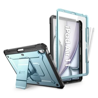 Abbildung von SUPCASE für iPad Air 6th Generation 11 Zoll Hülle M2 2024, Bumper Case 360 Grad Schutzhülle mit Displayschutz &amp; Stifthalter Ständer 6th/5th/4th (11/10,9 Zoll, 2024/2022/2020) (Blau)
