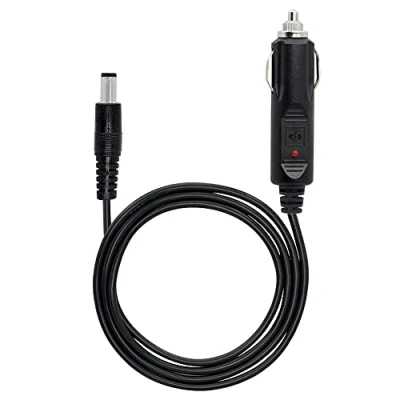 Abbildung von PNGKNYOCN Kfz Ladegerät, 12 V Gleichstrom, 18 AWG Kabel, DC 5,5 mm x 2,5 auf Zigarettenanzünder Stecker für Kamera, CCTV, Auto Kühlschrank(1.5M)