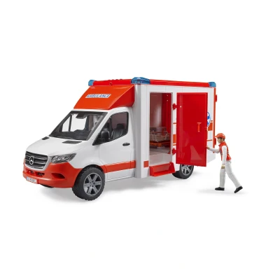 Abbildung von Bruder MB Sprinter Ambulanz mit Fahrer 1:16