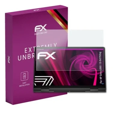 Abbildung von atFoliX Glasfolie kompatibel mit HP Envy x360 15 fh0752ng Panzerfolie, 9H Hybrid Glass FX Schutzpanzer Folie