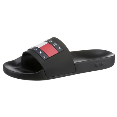 Abbildung von Tommy Jeans Badesandale, Herren, Größe: 43, Black Schuhe
