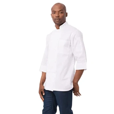 Abbildung von Chef Works JLCL BER 2XL Kochjacke, 3/4 Ärmel, Grundausrüstung, X Large, weiß, 1