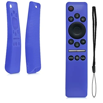 Abbildung von kwmobile Hülle Fernbedienung kompatibel mit Samsung BN59 01312A / 01312B Silikon Case für TV Zubehör in Blau