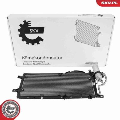 Abbildung von ESEN SKV 86SKV206 Klimakondensator ohne Trockner Aluminium 594mm OPEL: Tigra Twintop, Combo C Kasten / Kombi, Corsa Schrägheck
