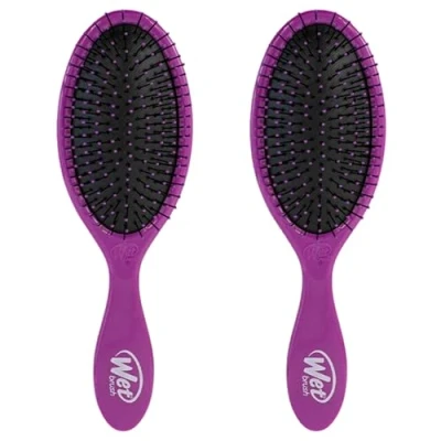 Abbildung von Wet Brush Original Entwirrende Haarbürste, violett, ultraweiche IntelliFlex Borsten, Entwirrungsbürste gleitet mit Leichtigkeit durch Verfilzungen, für alle Haartypen, Frauen, Männer, nasses und