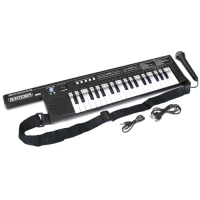 Abbildung von Bontempi KeyRhythm 37 Tasten Keytar mit Schultergurt und Akku für unbegrenzte musikalische Freiheit