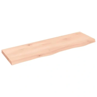 Abbildung von vidaXL Wandregal, Holzregal Regal Handgefertigt mit Baumkante, Wandboard Regalbrett Deko, Bücherregal Hängeregal, 100x30x(2 4) cm Massivholz Eiche Unbehandelt