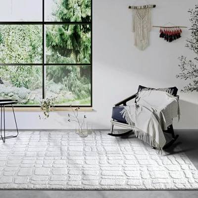 Abbildung von ELLE DECORATION Hochflor Teppich &quot;Artistique&quot;, rechteckig, Hochflor, Shaggy, flauschig, weich, Langflor, modern, Hoch Tief Effekt