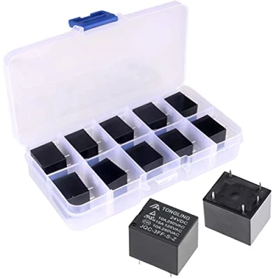 Abbildung von GUUZI 10pcs Leistungsrelais SPDT PCB Typ DC 24V Spule 5 Pins Mini Power Spulenrelais JQC 3F