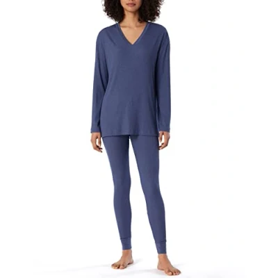 Abbildung von Schiesser Modern Nachtwäsche Set, Damen, Größe: 44, Blau