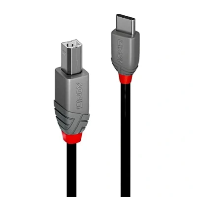 Abbildung von LINDY 36942 2m USB 2.0 Typ C an B Kabel, Anthra Line