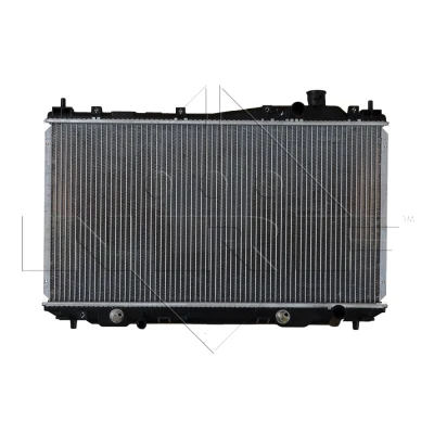 Abbildung von NRF 53570 Kühler, Motorkühlung Aluminium 658 350 16 mit Anbauteilen Kühlrippen gelötet HONDA: CIVIC 8 Stufenheck, 7 Coupe