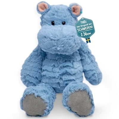 Abbildung von Mollis Kuscheltier Nilpferd 36 cm Plüschtier Kinder weiches Stofftier für und Babys