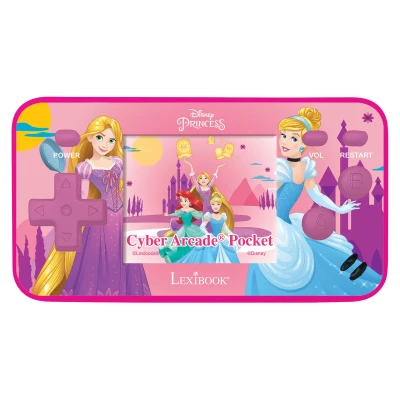 Abbildung von Lexibook JL1895DP Disney&#039;s Princesses Cyber Arcade Pocket Tragbare Spielkonsole, 150 Gaming, LCD, Batteriebetrieben, Rosa
