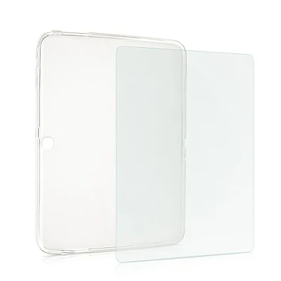 Abbildung von Transparente Silikon Hülle für das 10.1&quot; Samsung Galaxy Tab 3 2013 inkl. Matter AntiReflexfolie passend Modell GT P5200, P5210, P5220