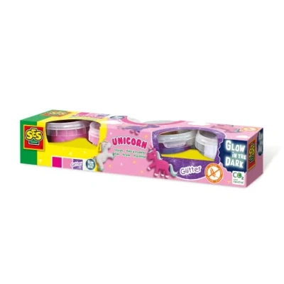 Abbildung von SES Creative 00471 Knete Einhorn 4x90gr, diverse Farben
