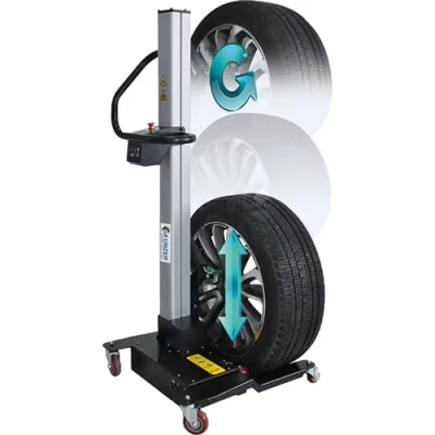 Abbildung von Kunzer WK CVRMH65 Elektrische Reifenmontagehilfe kompakt für Auto Räder, 24V/200W, Einhandbetrieb, 2 Schwenkrollen
