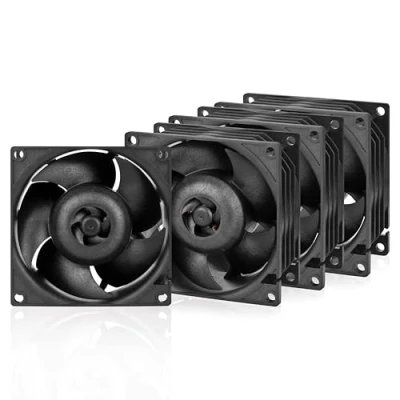 Abbildung von ARCTIC S8038 10K (4 Stück) Server Lüfter, 80x80x38 mm, 500 10000 RPM, PWM reguliert, 4 Pin Anschluss, 12 V DC Schwarz