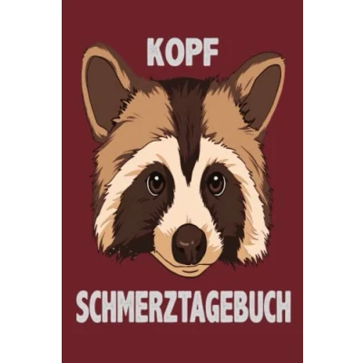 Abbildung von Kopfschmerztagebuch: Tagebuch zum Dokumentieren und Ankreuzen Kopfschmerzen Migräne Buch natürlich heilen selbst behandeln Waschbär