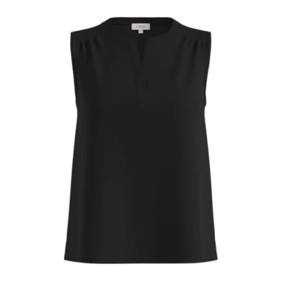 Abbildung von s.Oliver MIT Ausschnitt Top, Damen, Größe: 36, Schwarz