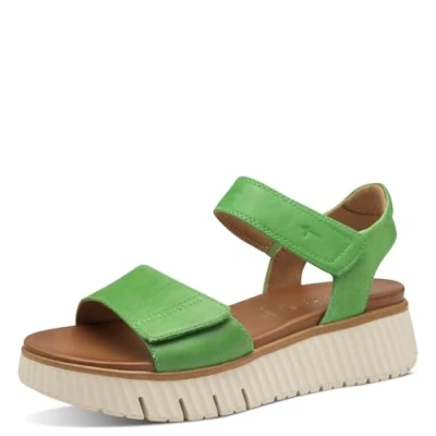 Abbildung von Tamaris Plateausandalette, Damen, Größe: 37, Green Schuhe