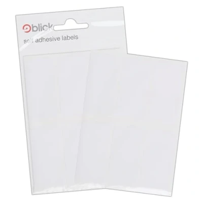 Abbildung von Blick White Aufkleber 25mm x 50mm (42 Aufkleber)