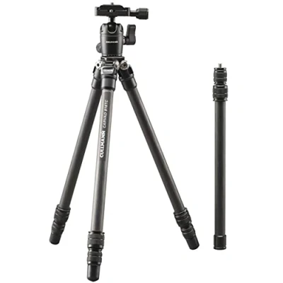 Abbildung von Cullmann Carvao 816TC Reisestativ aus Carbon (max. Auszugshöhe 137cm, Packmaß 38 cm, Gewicht 500g)