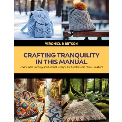 Abbildung von Crafting Tranquility in this Manual: Unwind with Knitting and Crochet Designs for Comfortable Home Creations