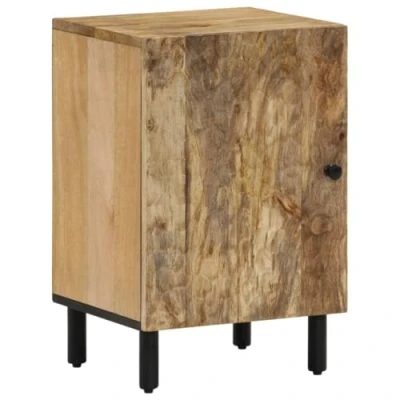 Abbildung von vidaXL Badschrank, Badezimmerschrank mit viel Stauraum, Standschrank Bad Eisenbeinen, Badezimmer Schrank Möbel, Massivholz Mango