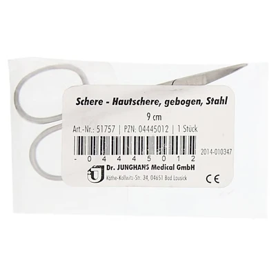 Abbildung von Hautschere 9 cm gebogen 51757 1 St