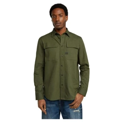 Abbildung von G STAR Regular Shirt Hemd asfalt/moss, Herren, Größe: XL, Asfalt/moss