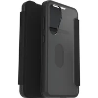 Abbildung von OtterBox React Series Folio Hülle für Samsung Galaxy S25, stoßfest, sturzsicher,Premium mit Kartenhaltern, Getestet nach Militärstandard, Transparent/Schwarz, Keine Einzelhandelsverpackung