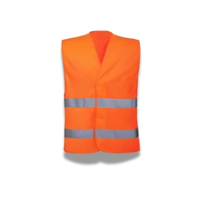 Abbildung von Parence. Orange Weste Plus Size Klassische Warnweste Universal, Unisex, mit reflektierenden Streifen