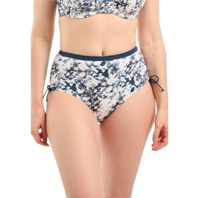 Abbildung von Sans Complexe Damen All In The Details Badeanzug, Höschen mit hoher Taille Schiebebändern, Tie &amp; Dye Navy, 48/50