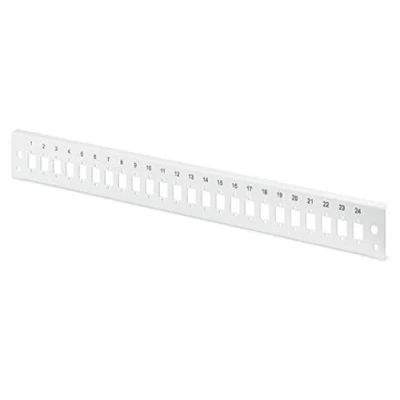 Abbildung von DIGITUS LWL Spleißbox Frontblende Glasfaser Patch Panel 24x LC DX, SC SX, E2000 SX 19 Zoll 1HE , Schnellverschluss