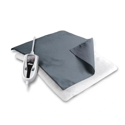 Abbildung von Ufesa 2PH Heizkissen, elektrisch, 46 x 34 cm, 100 W, 4 Temperaturstufen, Timer, automatische Abschaltung, Textilbezug, Grau
