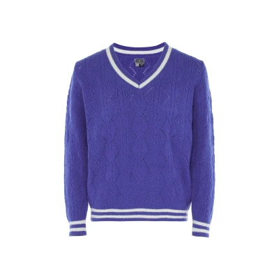 Abbildung von DREIMASTER Maritimer Damenpullover XS/S / Königsblau 52% Acryl 25% Nylon 23% Polyester