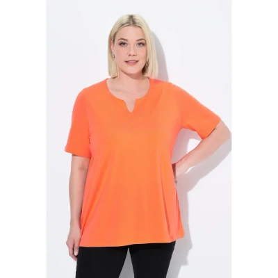 Abbildung von Ulla Popken T Shirt A Linie Tunika Ausschnitt Halbarm
